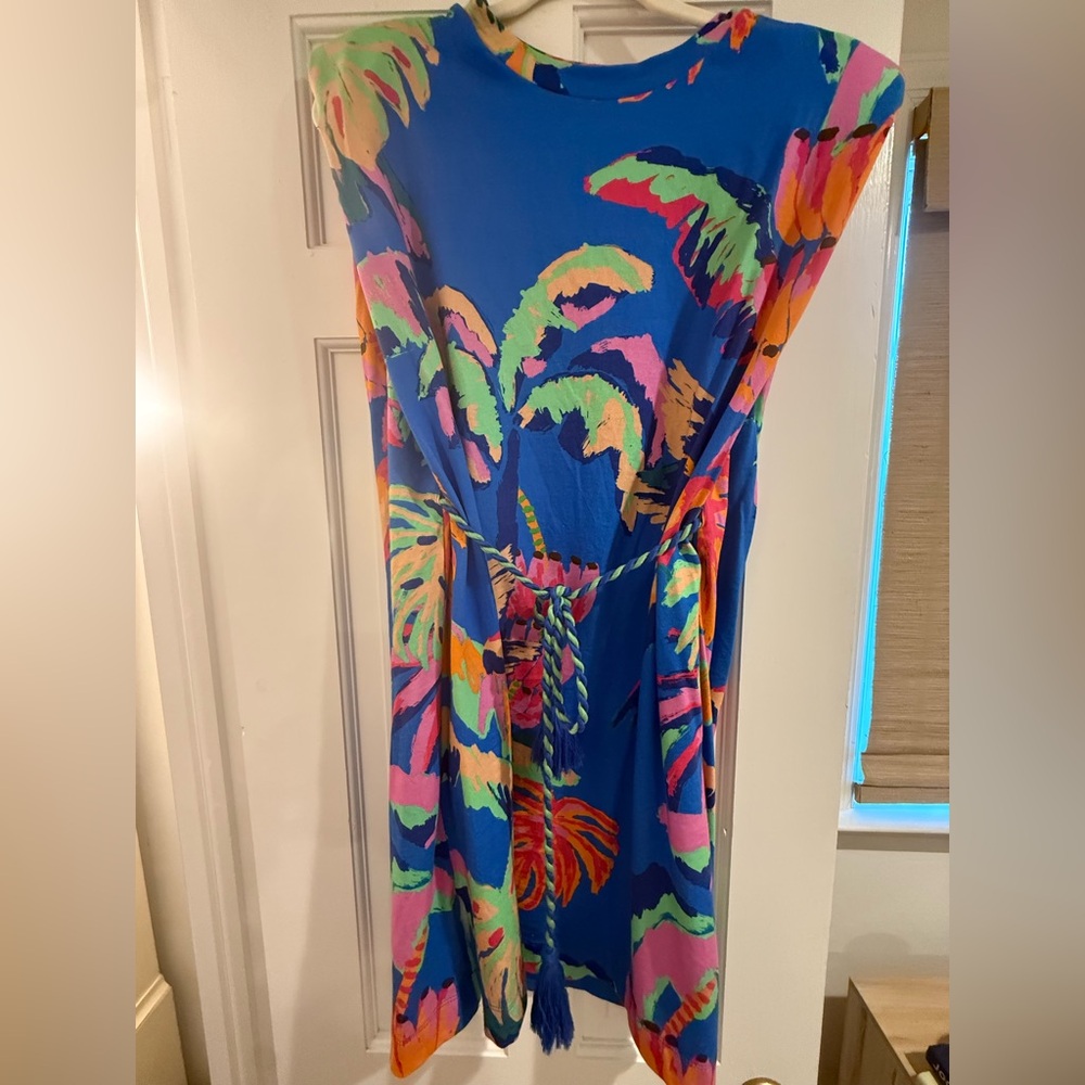FARM Rio Vibrant Blue Tropical Mini Dress